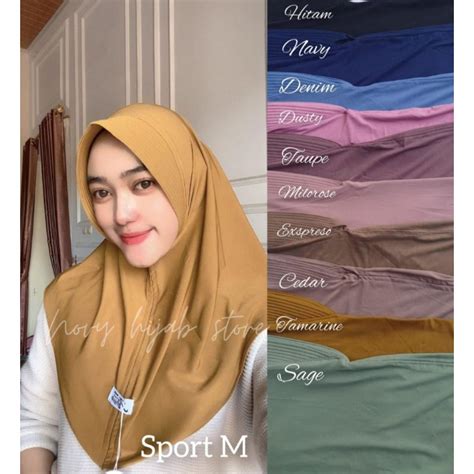 Kerudung Sport Bahan Jersey Hijau